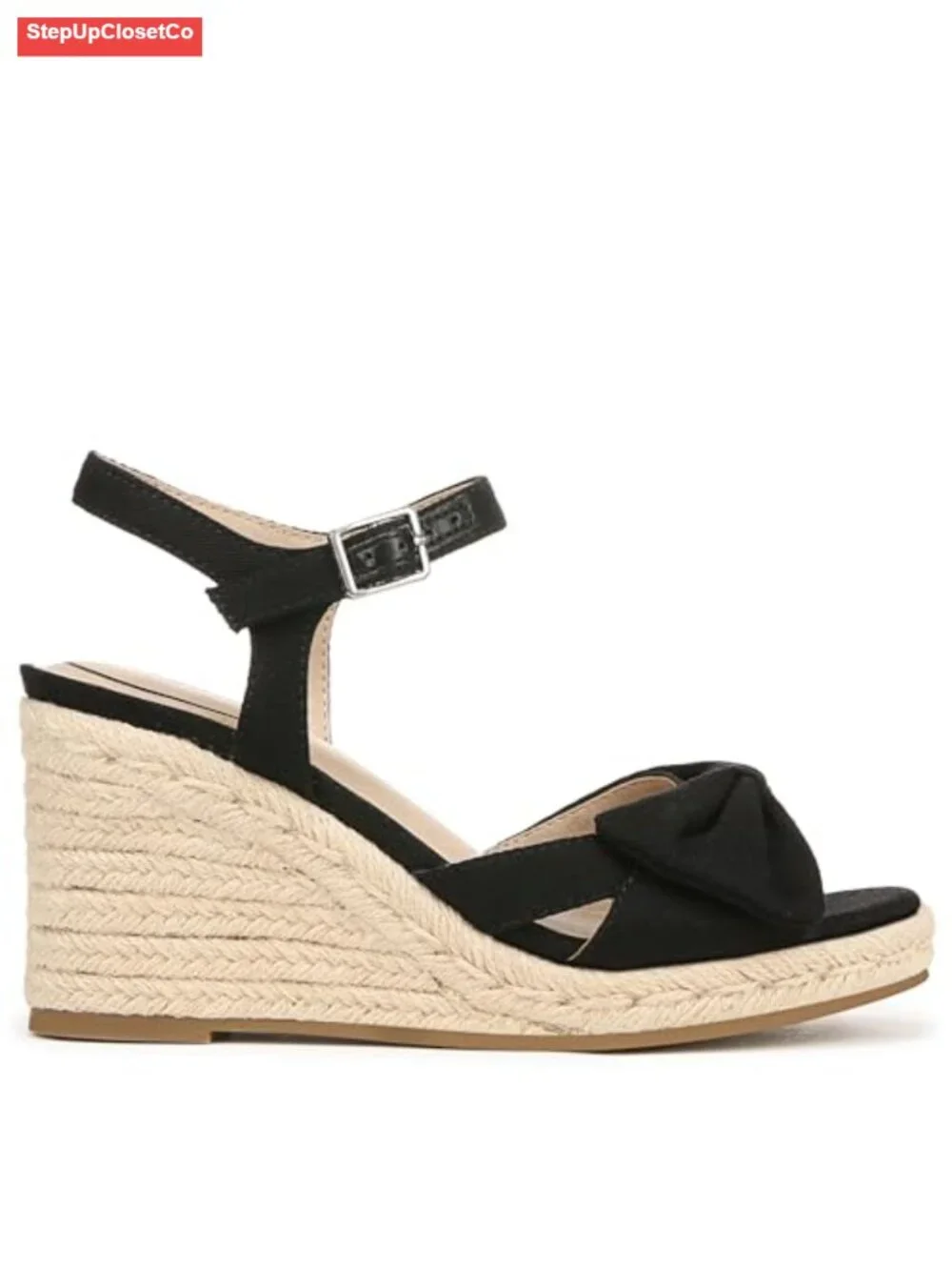 Casual Wedge Espadrille Sandal with Cushioning and Traction Sole